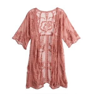 LC Lauren Conrad Sheer Lace Duster NWT